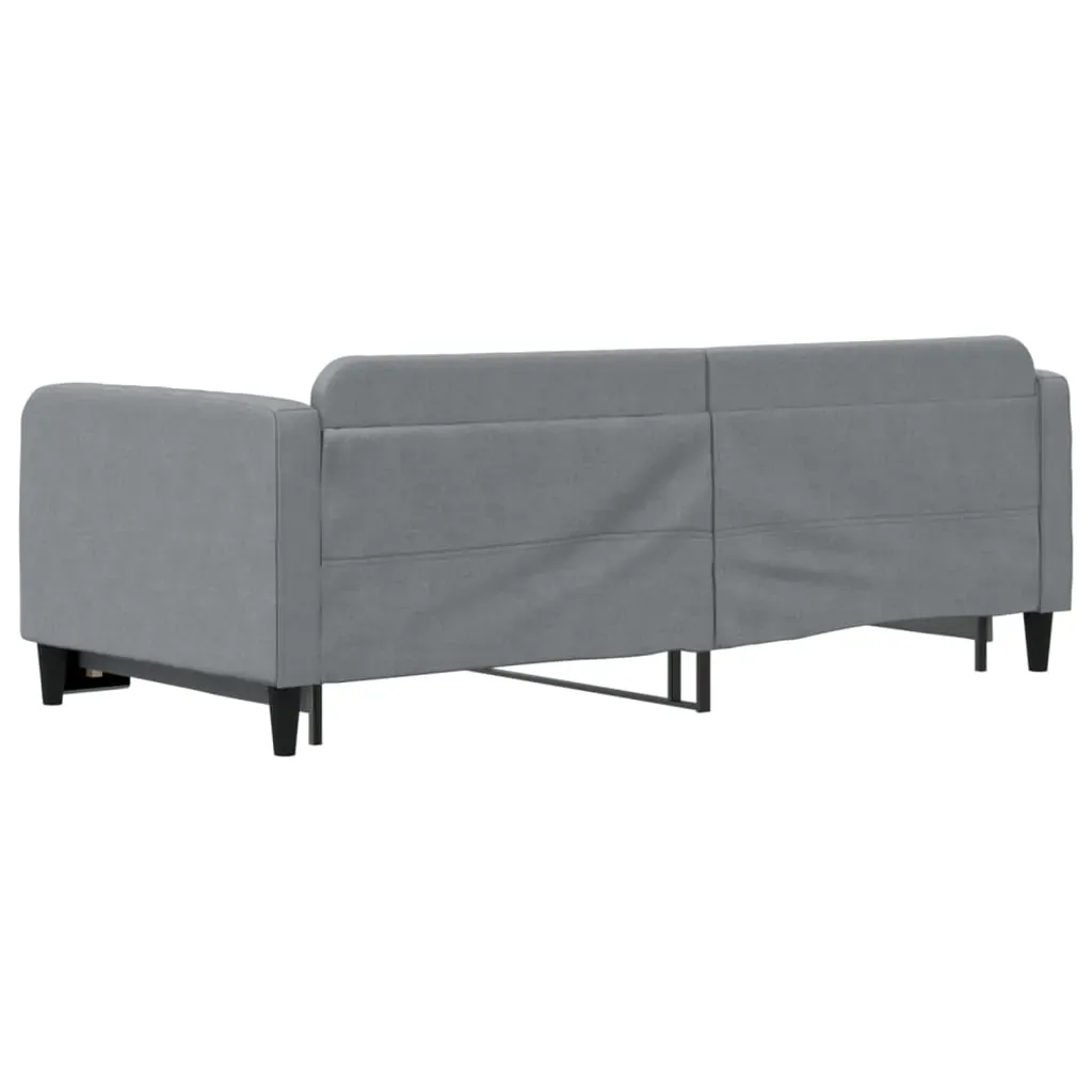 Daybed with Trundle without Mattress Light Grey 90x190 cm Price