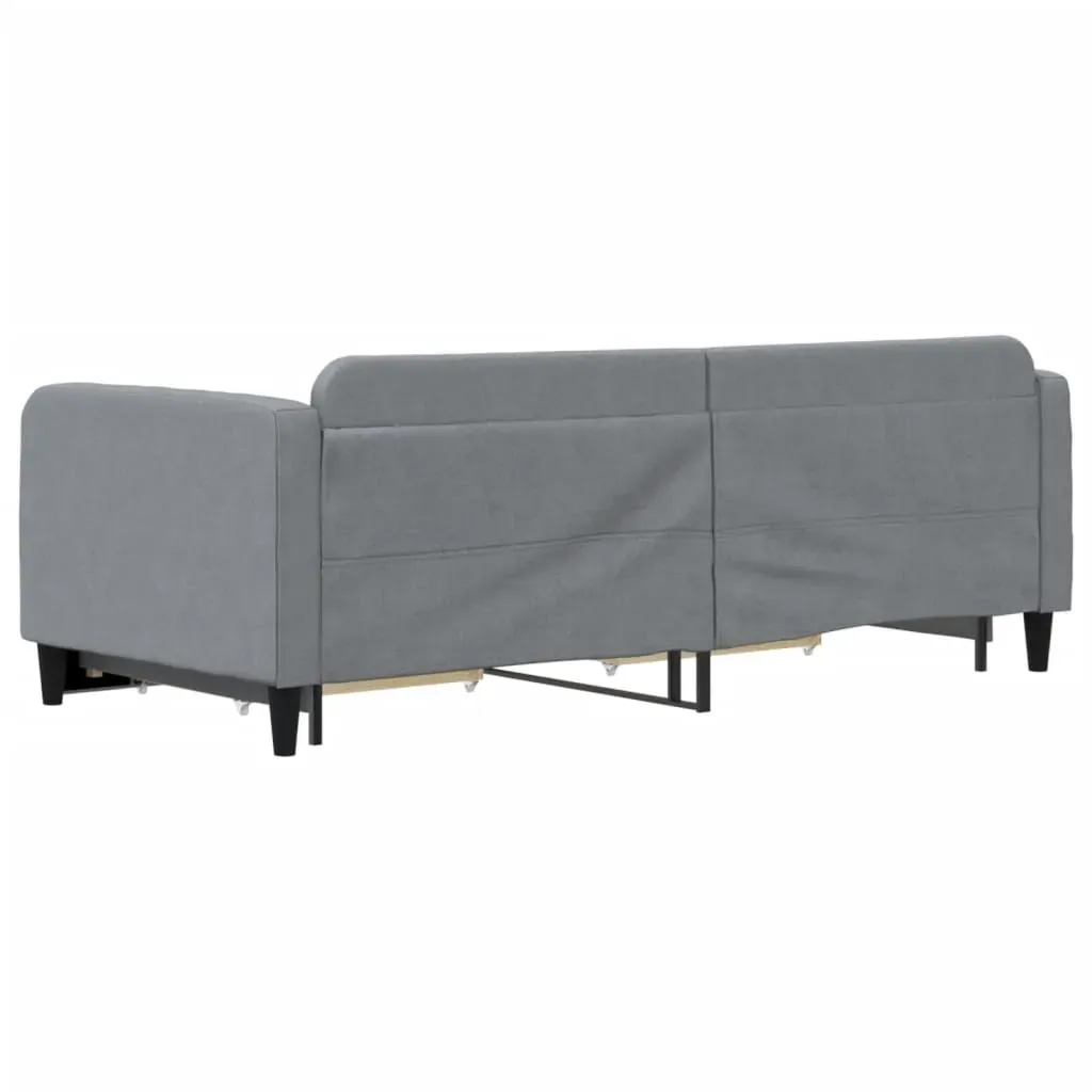 Daybed with Trundle&Drawers without Mattress Light Grey 90x190 cm Price