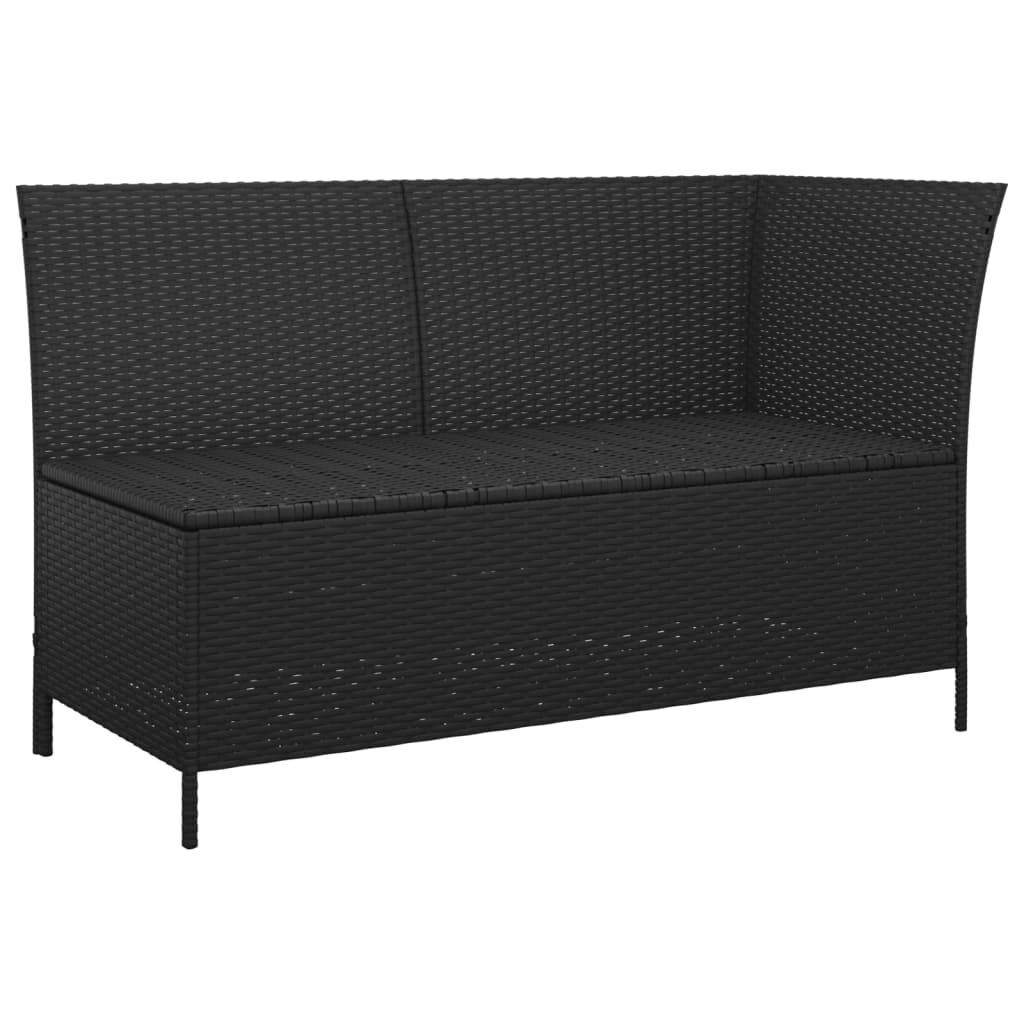 4 Piece Garden Lounge Set with Cushions Black Poly Rattan Price