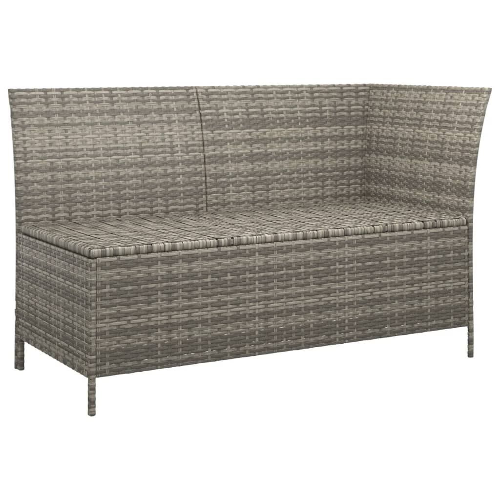3 Piece Garden Lounge Set with Cushions Grey Poly Rattan Price
