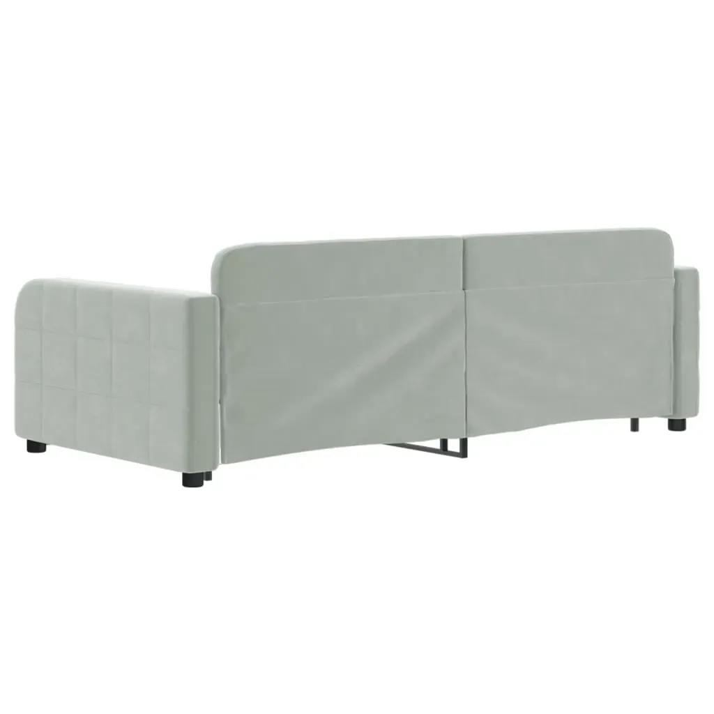 Daybed with Trundle without Mattress Light Grey 90x190 cm Price