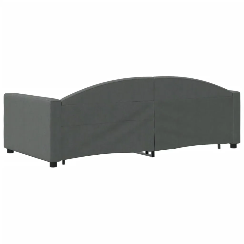 Daybed with Trundle without Mattress Dark Grey 90x190 cm Price