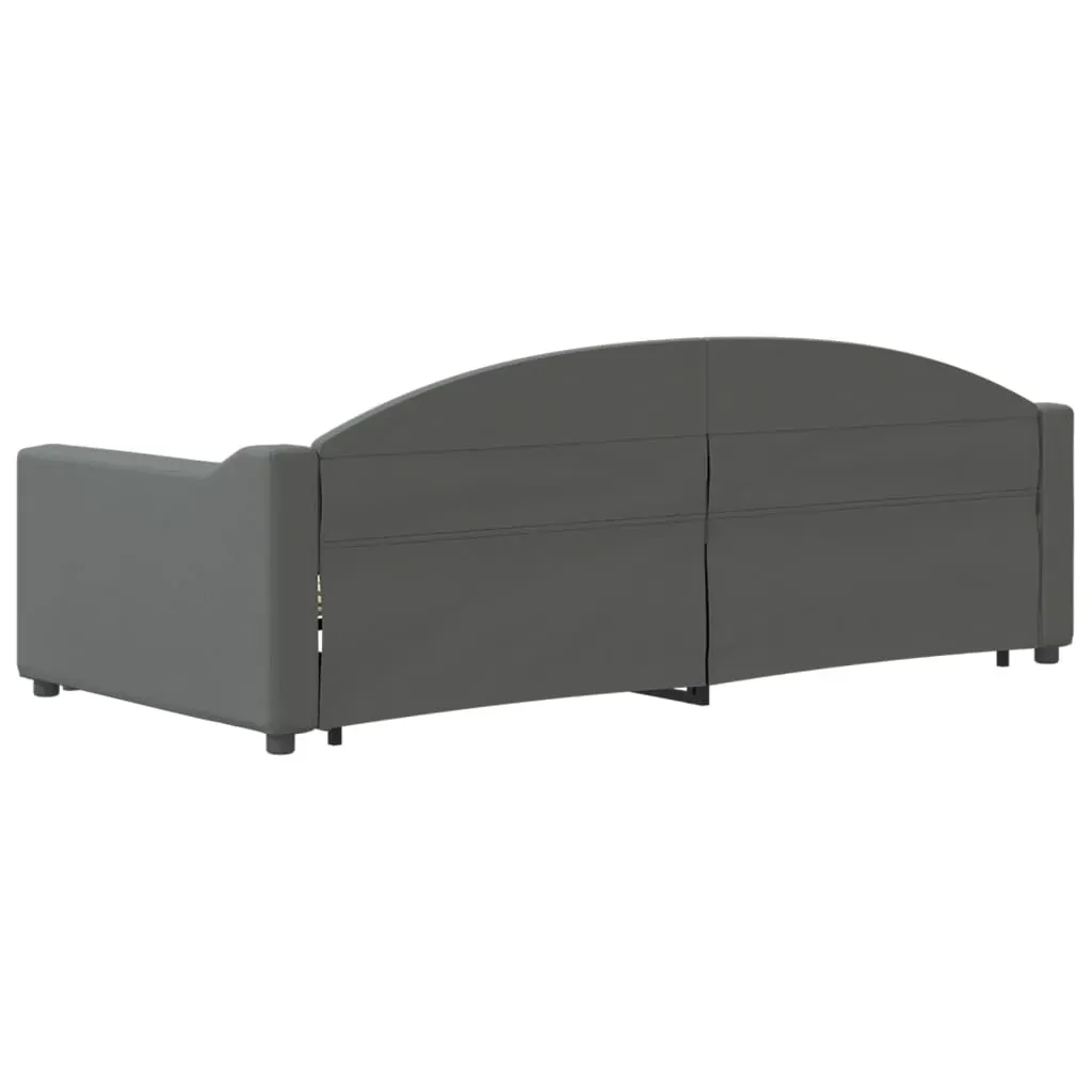 Daybed with Trundle without Mattress Dark Grey 90x190 cm Price