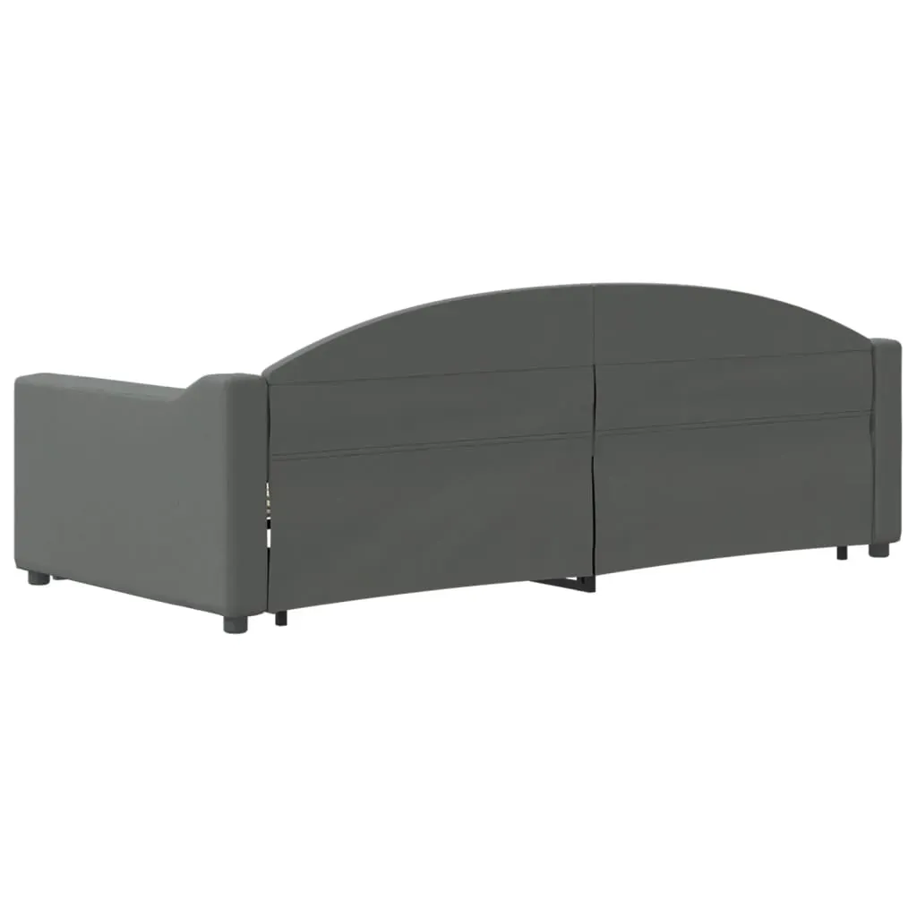 Daybed with Trundle&Drawers without Mattress Dark Grey 90x190 cm Price