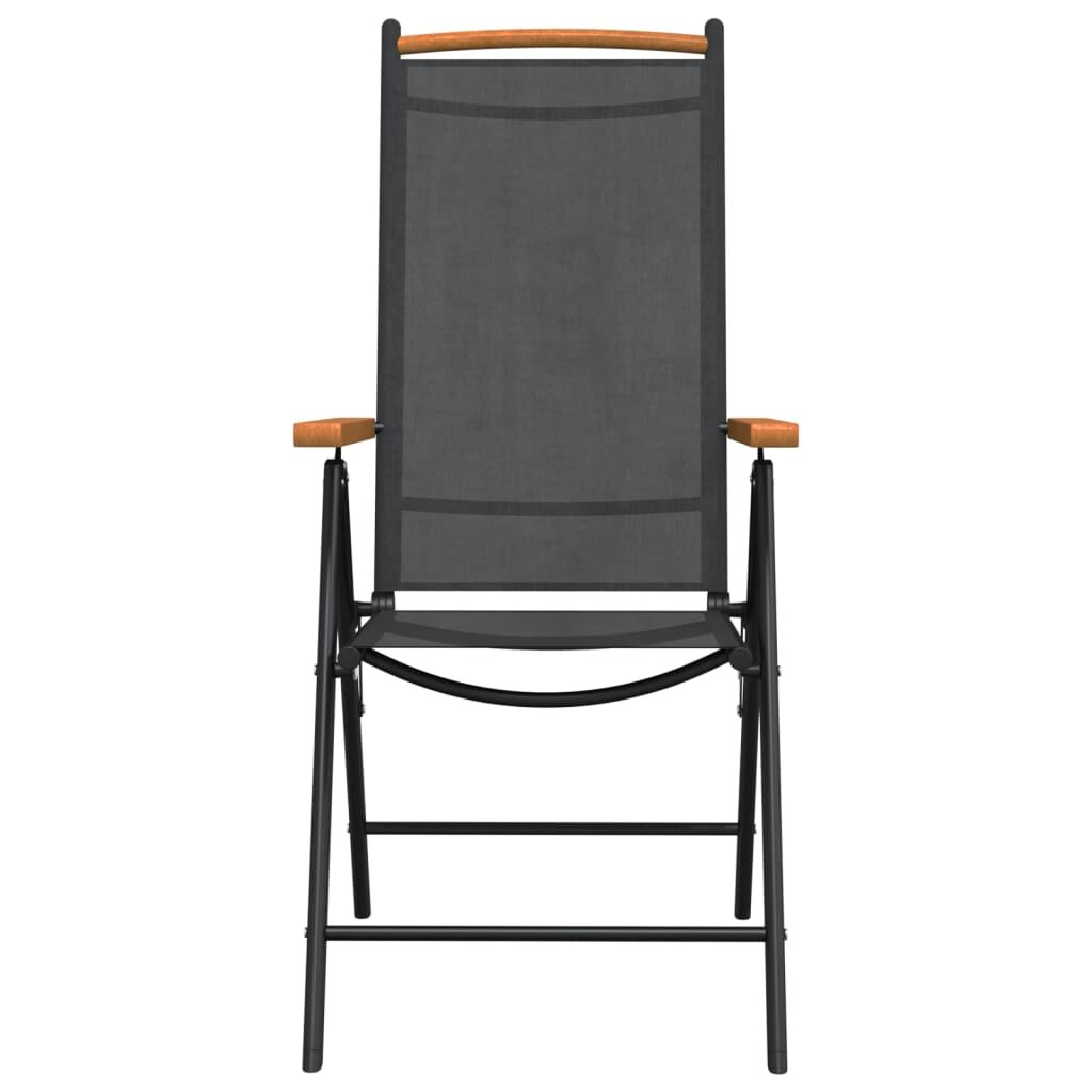 7 Piece Garden Dining Set Black and Brown Aluminium Price