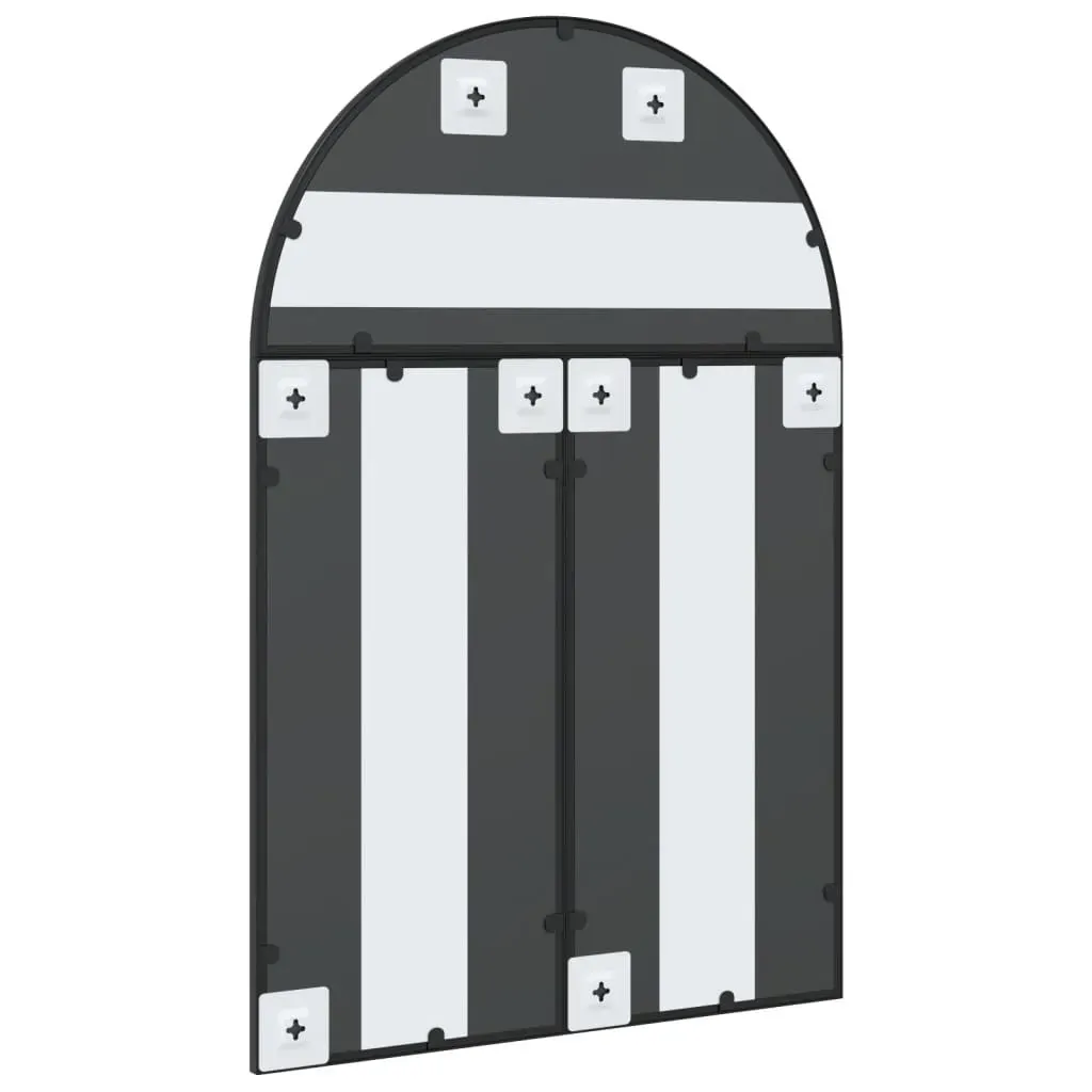 Wall Mirror Black 60x90 cm Arch Iron Price