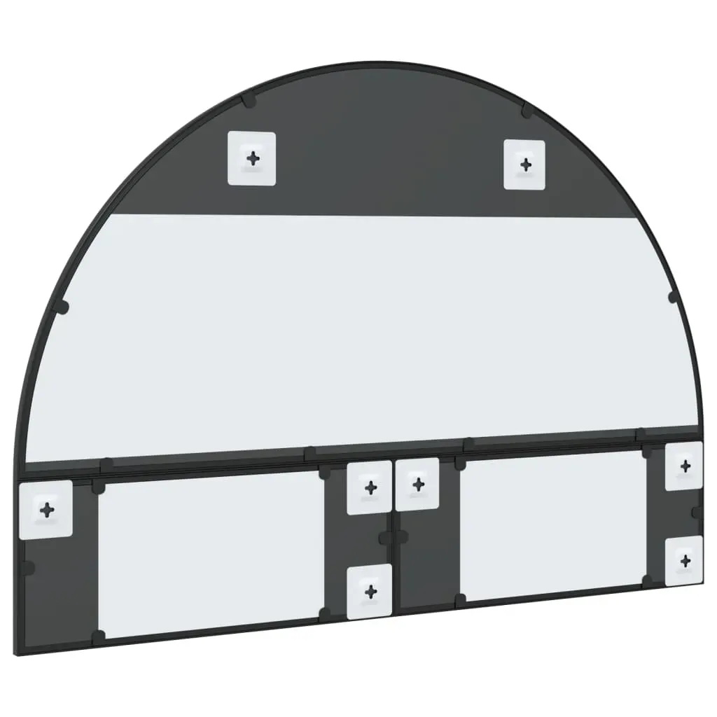 Wall Mirror Black 100x70 cm Arch Iron Price