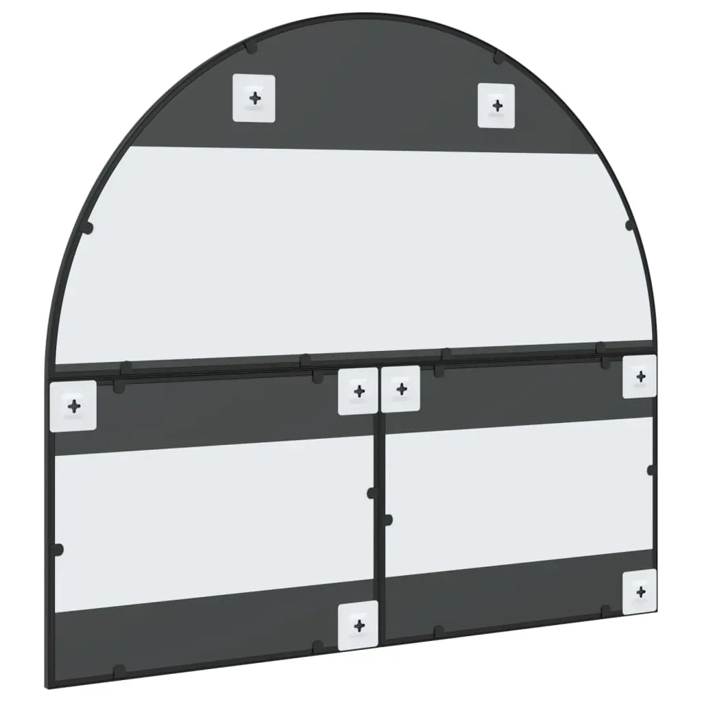 Wall Mirror Black 100x90 cm Arch Iron Price