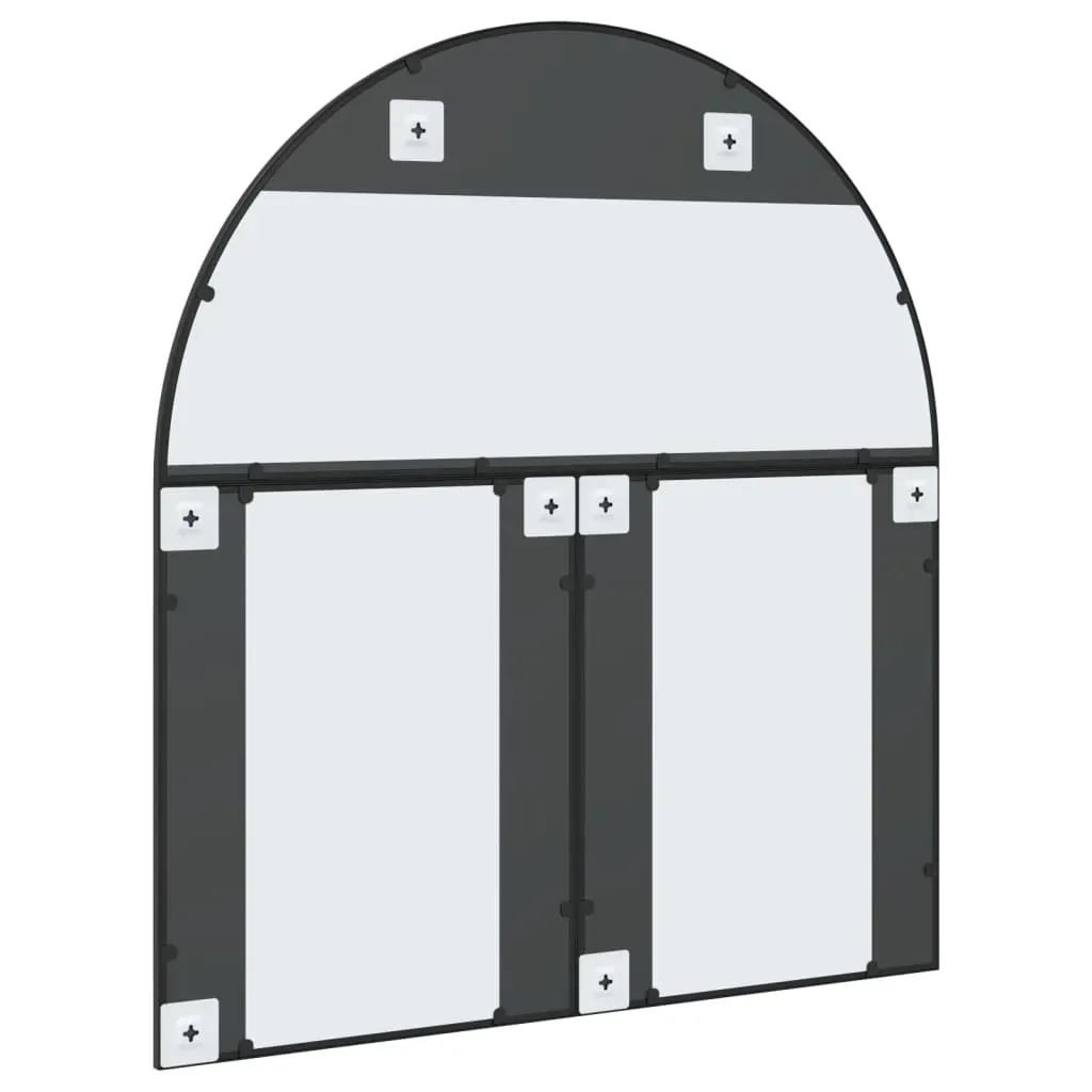 Wall Mirror Black 100x110 cm Arch Iron Price