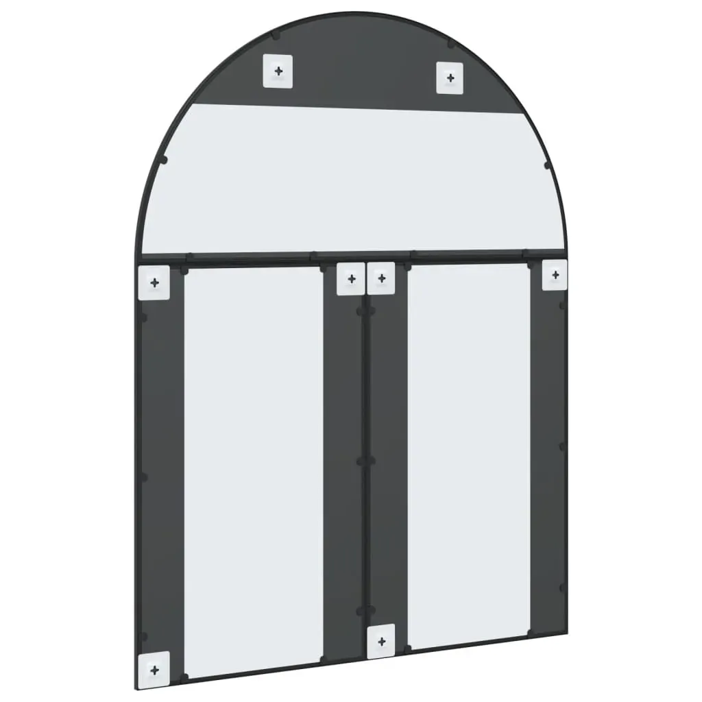 Wall Mirror Black 100x130 cm Arch Iron Price
