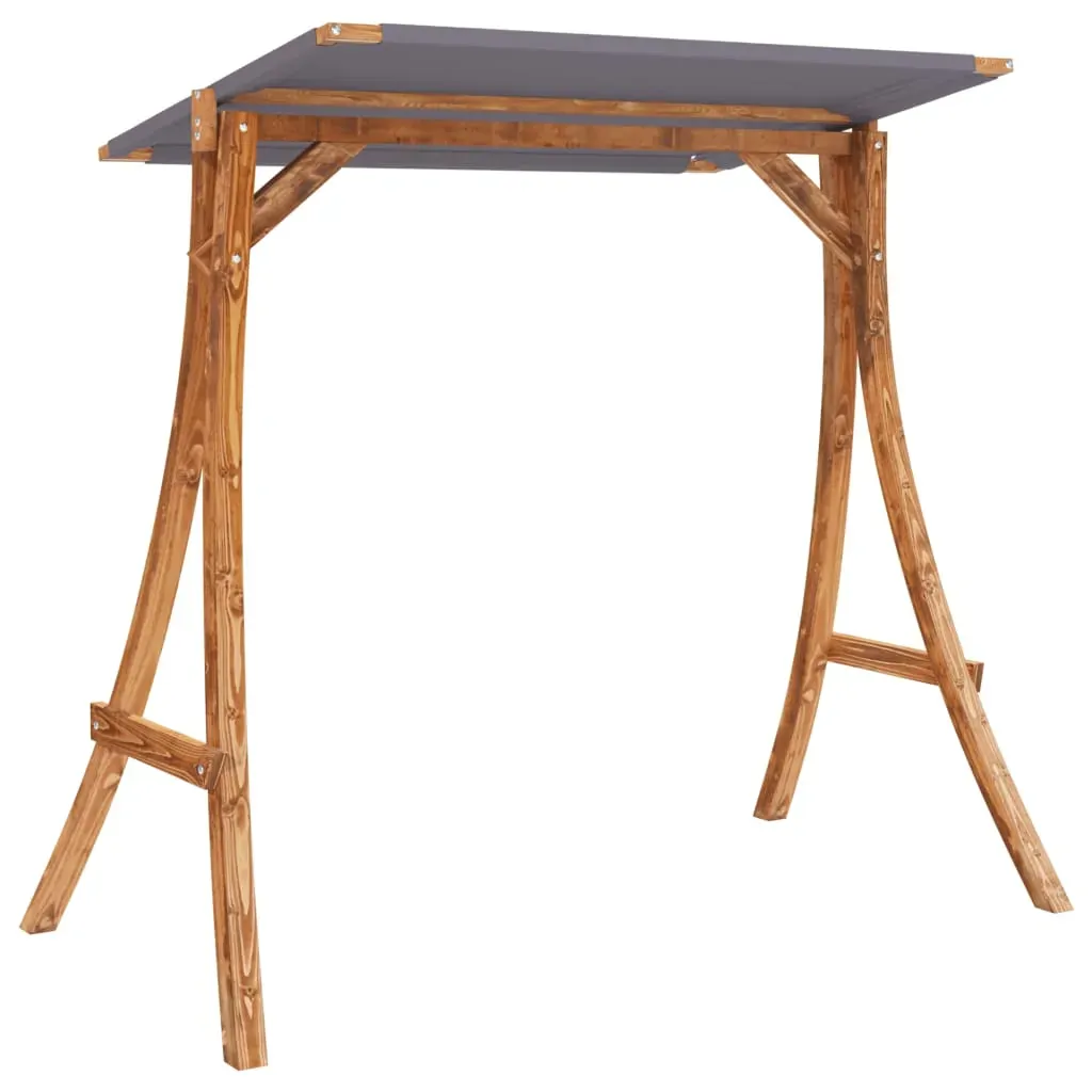 Swing Bench with Canopy Solid Wood Spruce with Teak Finish Price