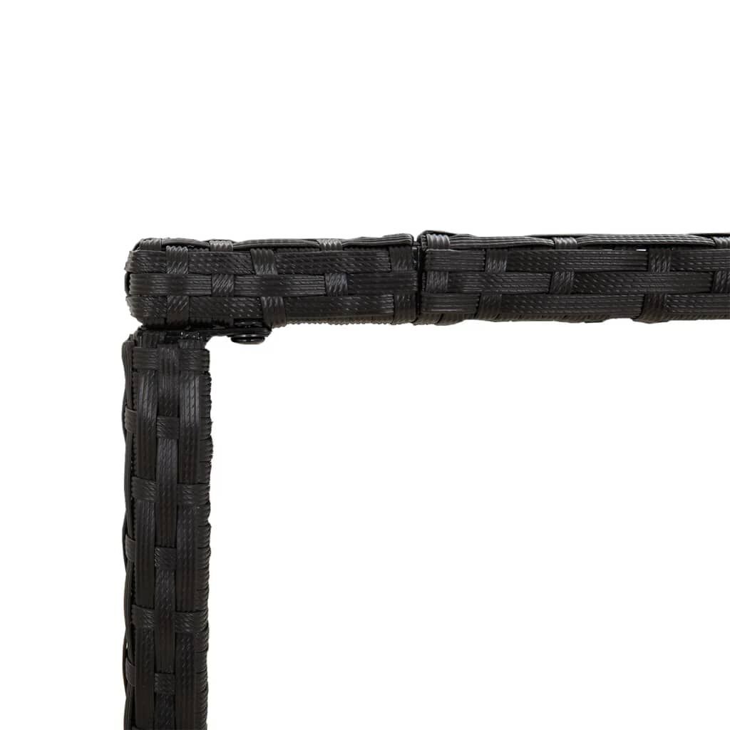 5 Piece Garden Bar Set with Cushions Black Poly Rattan Price