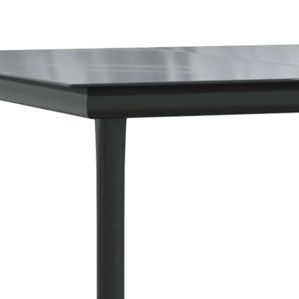 3 Piece Garden Dining Set Black Steel and Textilene Price