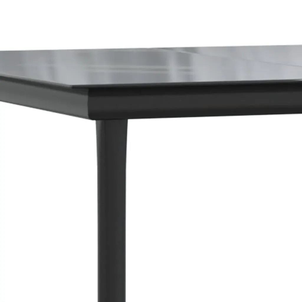 9 Piece Garden Dining Set Black Steel and Textilene Price