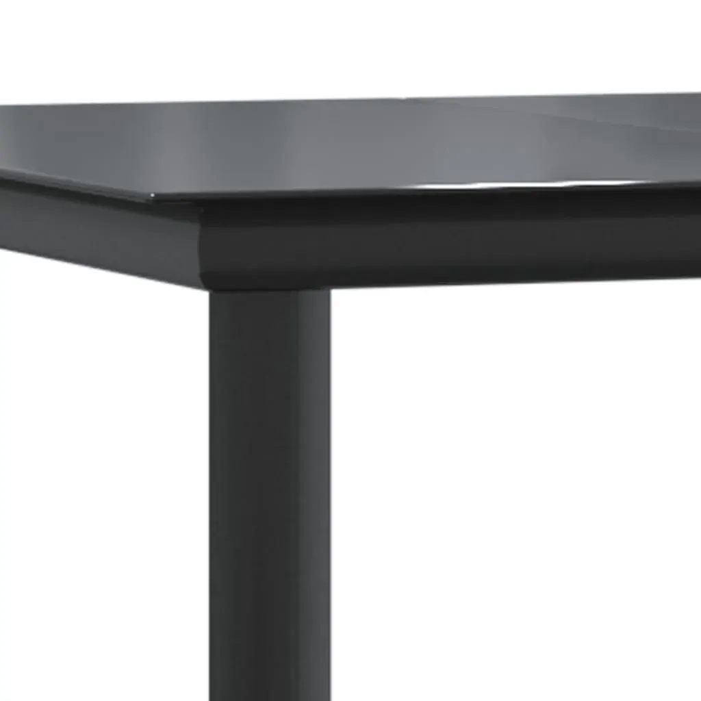 7 Piece Garden Dining Set Black Steel and Textilene Price