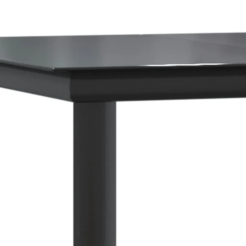 9 Piece Garden Dining Set Black Steel and Textilene Price