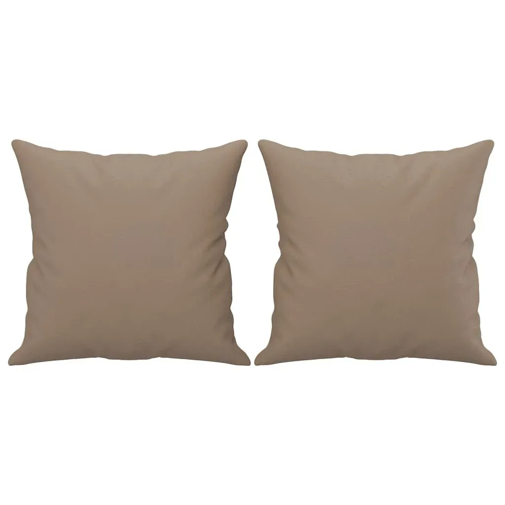 2-Seater Sofa with Throw Pillows Cappuccino 120 cm Faux Leather Price