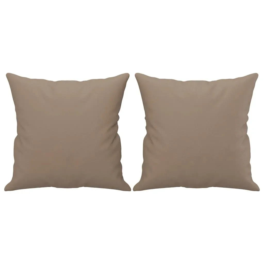 2-Seater Sofa with Throw Pillows Cappuccino 120 cm Faux Leather Price