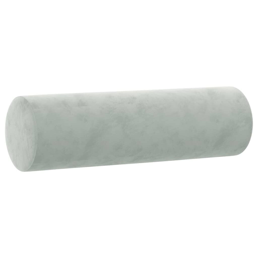 3-Seater Sofa with Throw Pillows Light Grey 180 cm Velvet Price