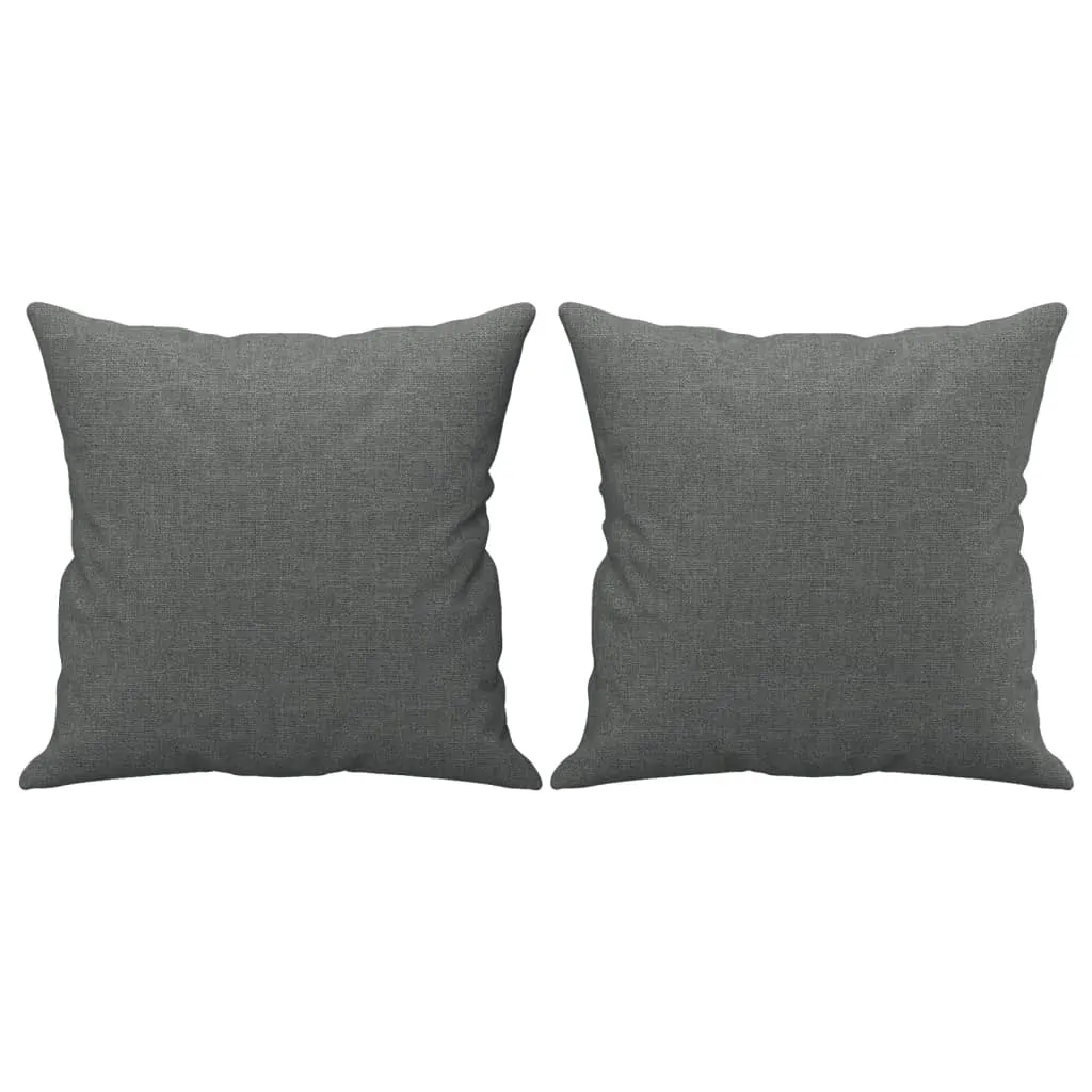 2-Seater Sofa with Throw Pillows Dark Grey 120 cm Fabric Price