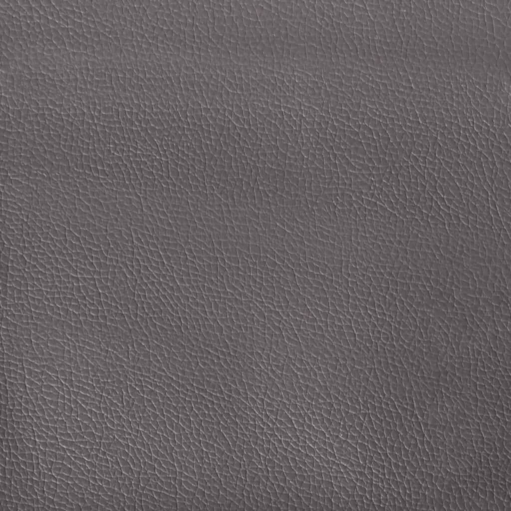 Sofa Chair with Footstool Grey 60 cm Faux Leather Price