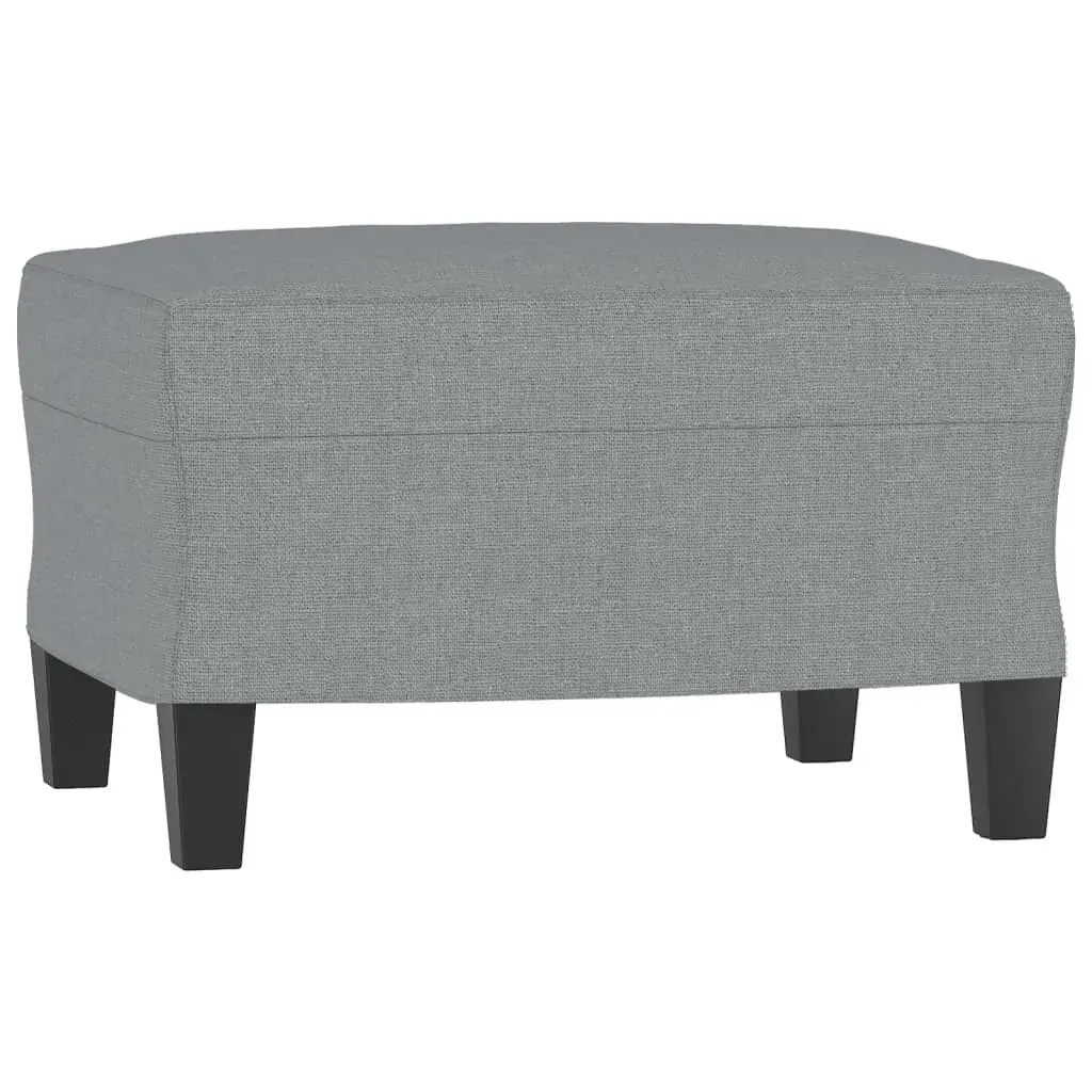 Sofa Chair with Footstool Light Grey 60 cm Fabric Price