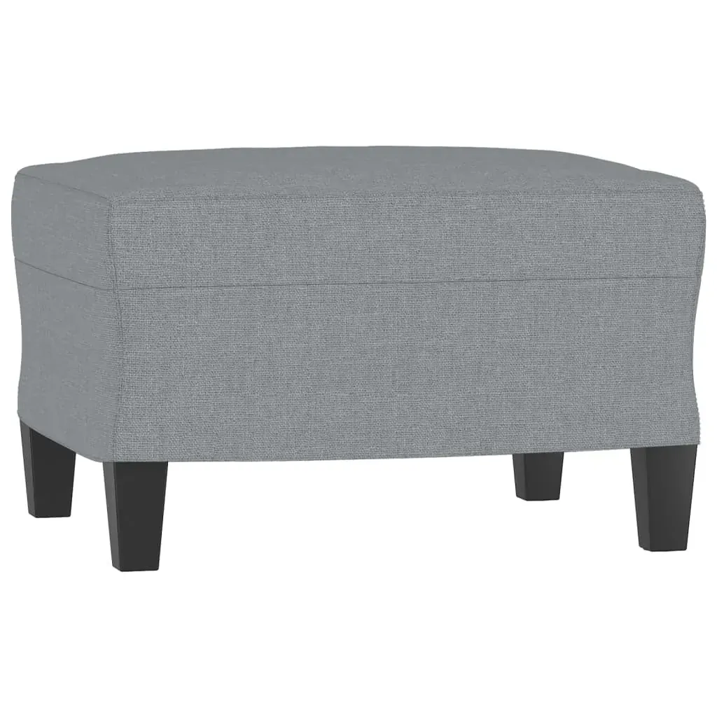 3-Seater Sofa with Footstool Light Grey 180 cm Fabric Price