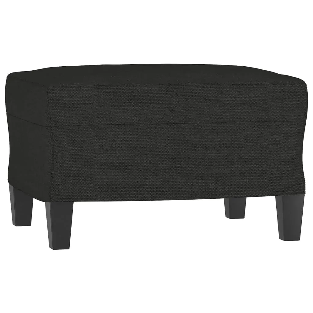 3-Seater Sofa with Footstool Black 180 cm Fabric Price