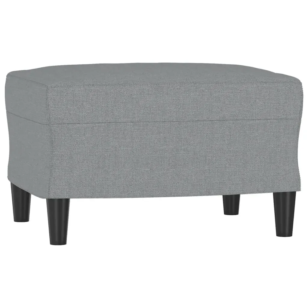 Sofa Chair with Footstool Light Grey 60 cm Fabric Price