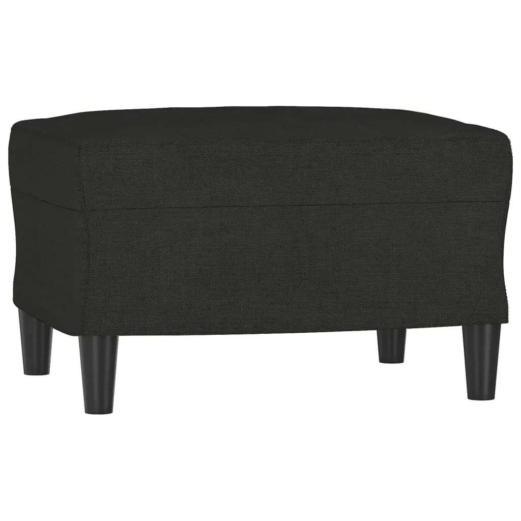 3-Seater Sofa with Footstool Black 180 cm Fabric Price