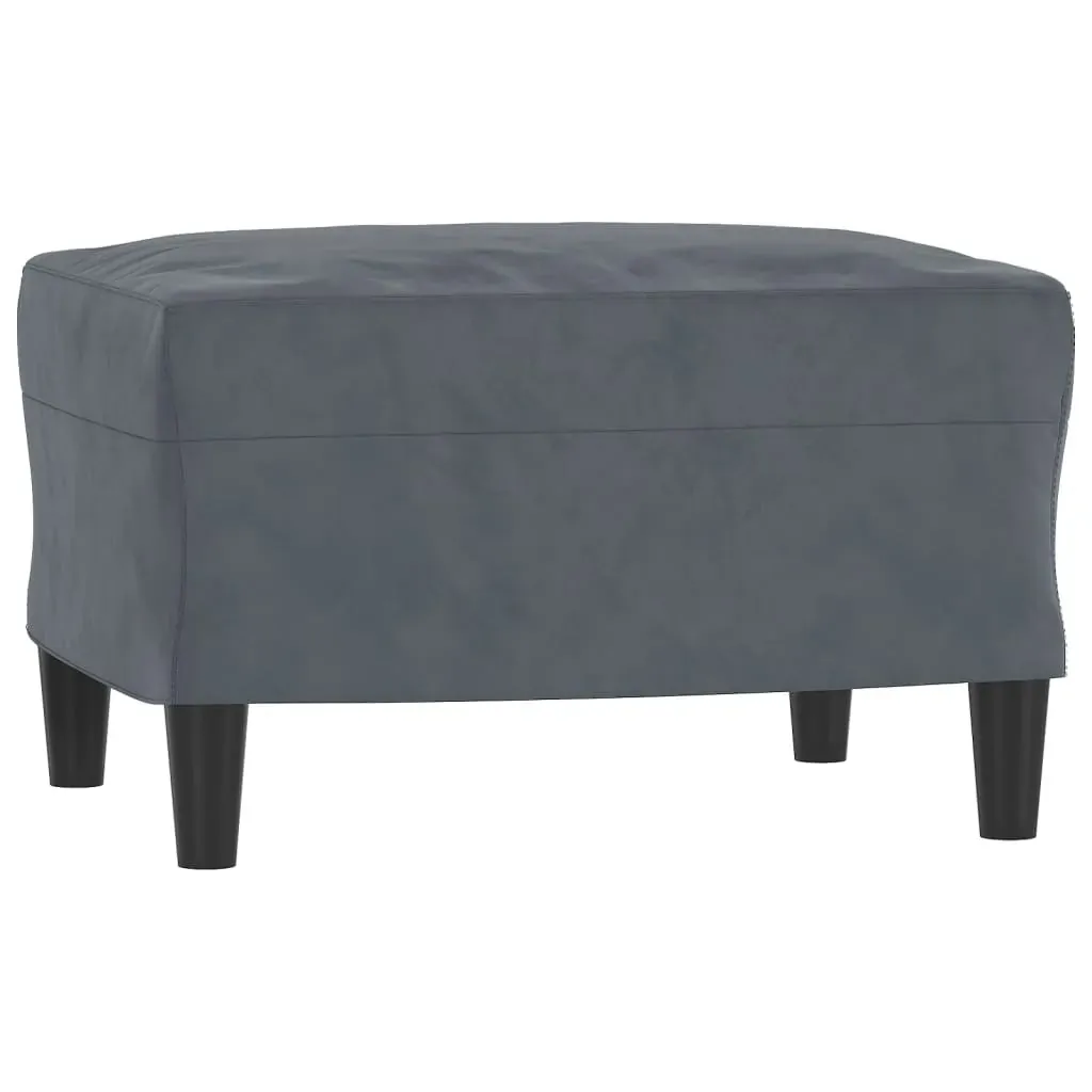 Sofa Chair with Footstool Dark Grey 60 cm Velvet Price
