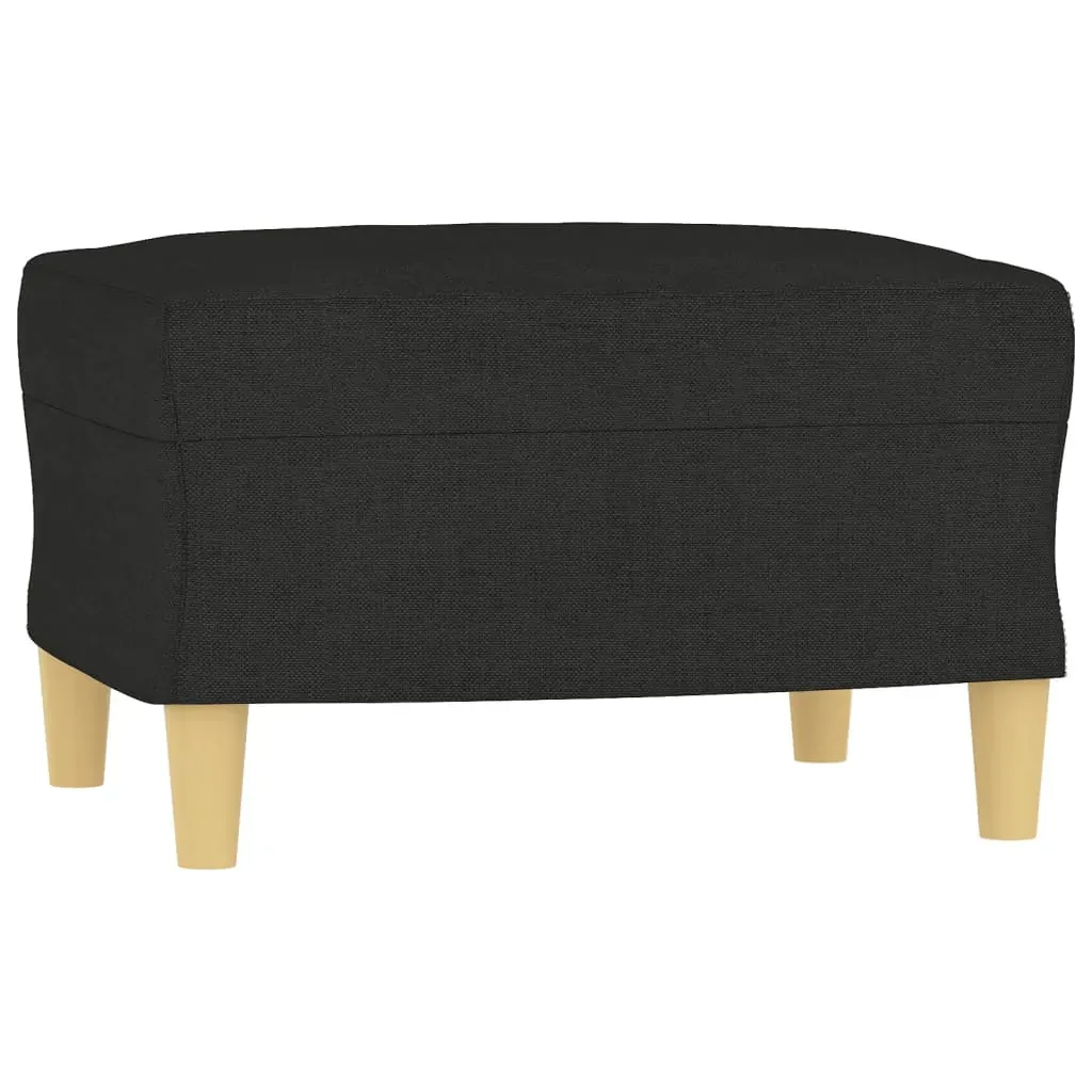 3 Piece Sofa Set with Cushions Black Fabric Price
