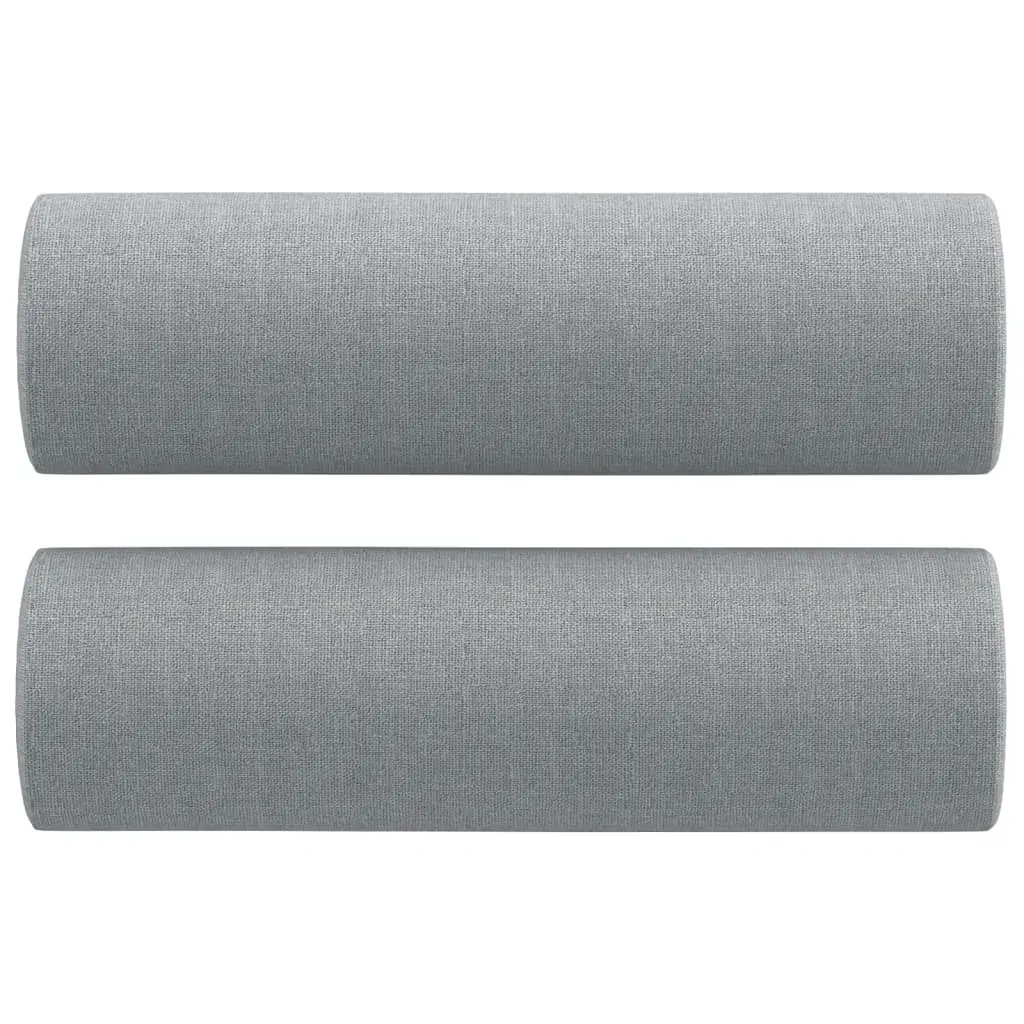 2 Piece Sofa Set with Pillows Light Grey Fabric Price