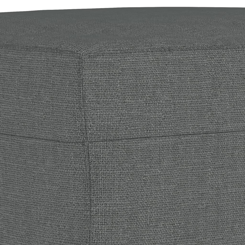 3 Piece Sofa Set with Cushions Dark Grey Fabric Price