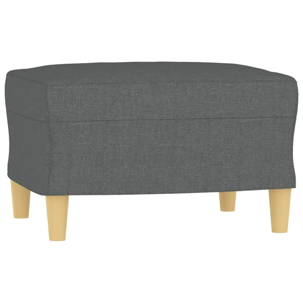 3 Piece Sofa Set with Cushions Dark Grey Fabric Price