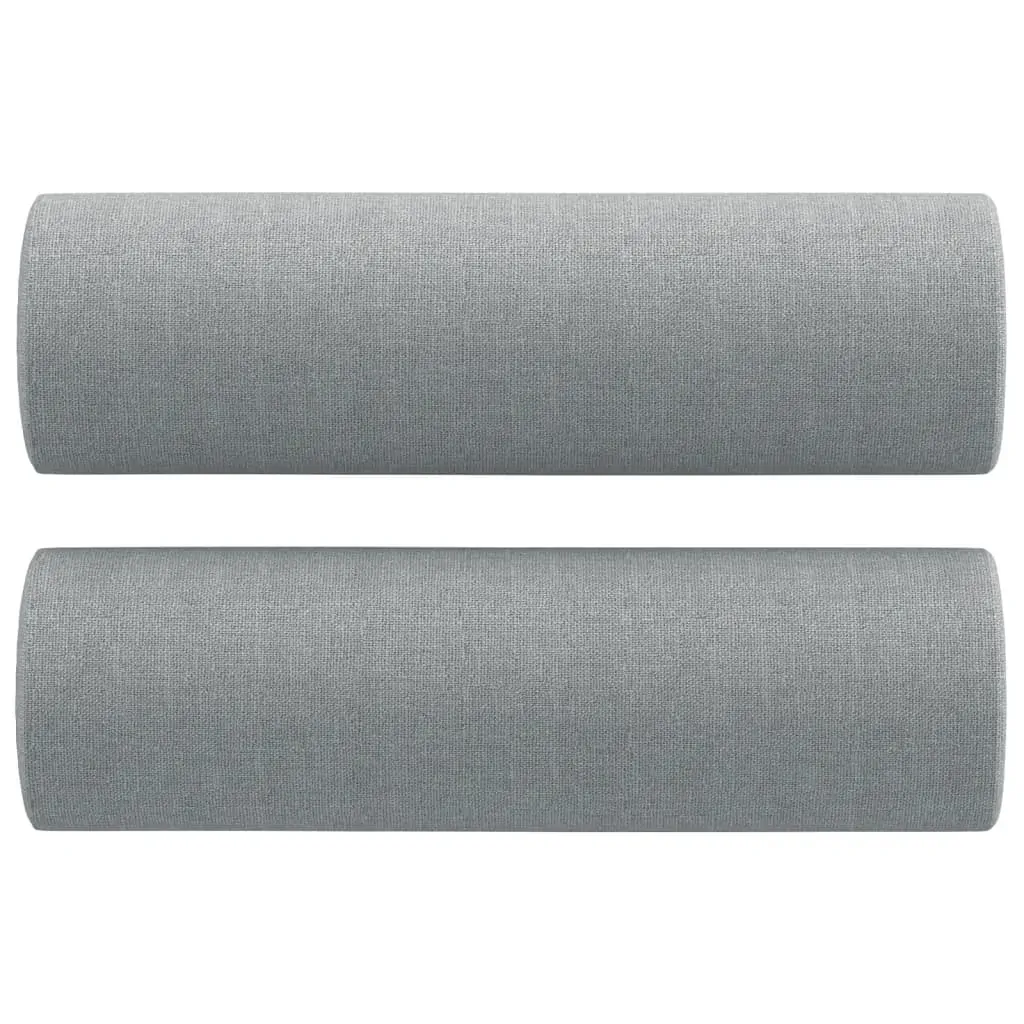 2 Piece Sofa Set with Pillows Light Grey Fabric Price