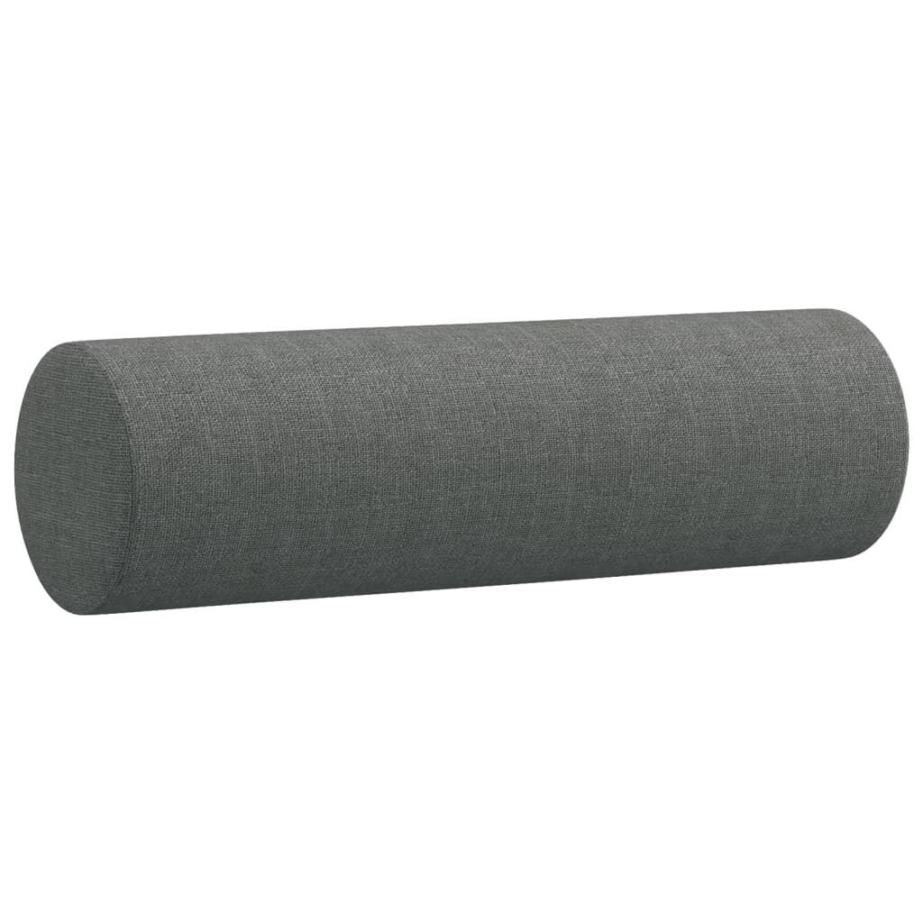 2 Piece Sofa Set with Pillows Dark Grey Fabric Price