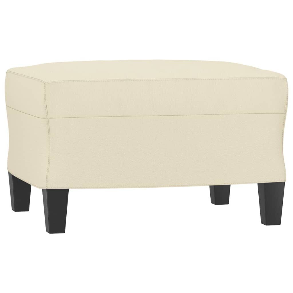 4 Piece Sofa Set with Cushions Cream Faux Leather Price