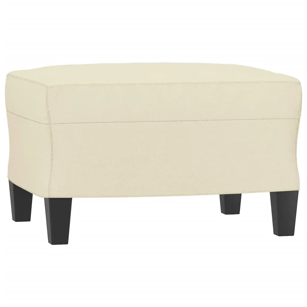 3 Piece Sofa Set with Cushions Cream Faux Leather Price