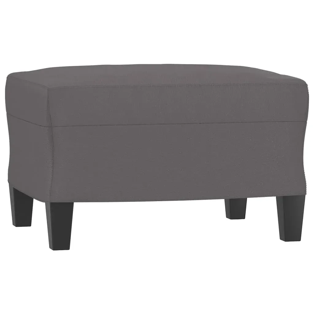 3 Piece Sofa Set with Pillows Grey Faux Leather Price
