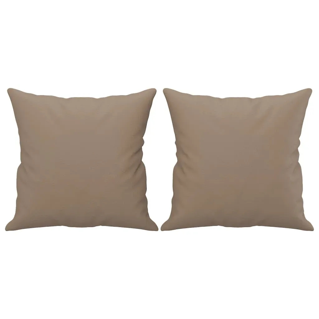 2 Piece Sofa Set with Pillows Cappuccino Faux Leather Price