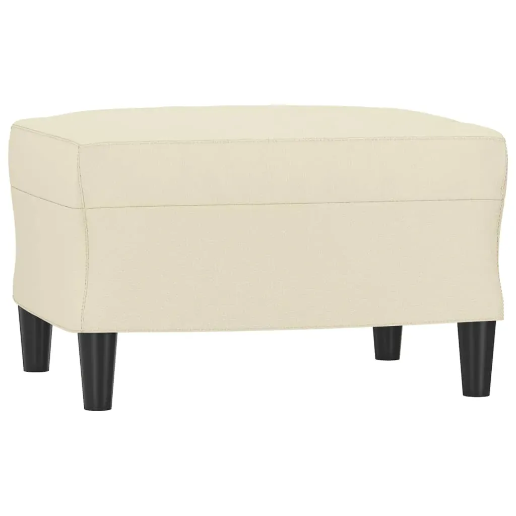 3 Piece Sofa Set with Pillows Cream Faux Leather Price
