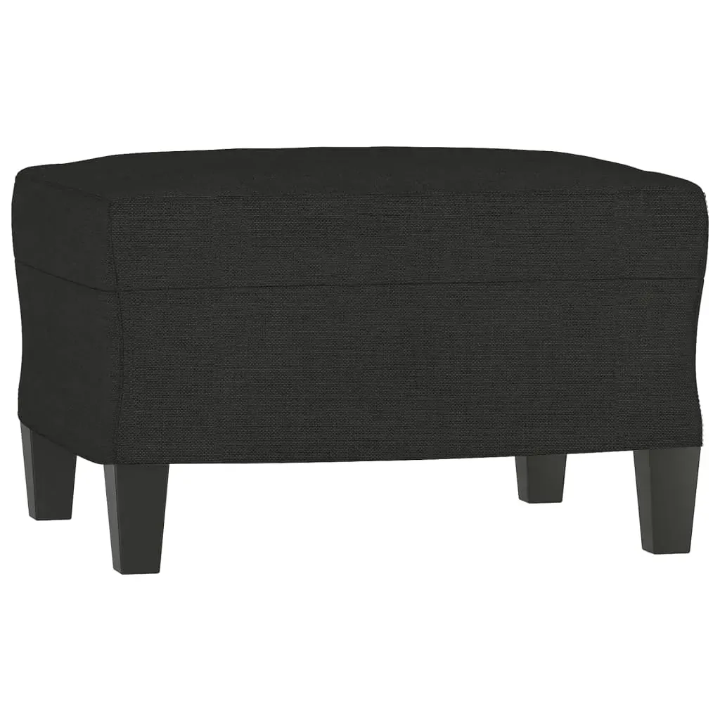 3 Piece Sofa Set with Cushions Black Fabric Price