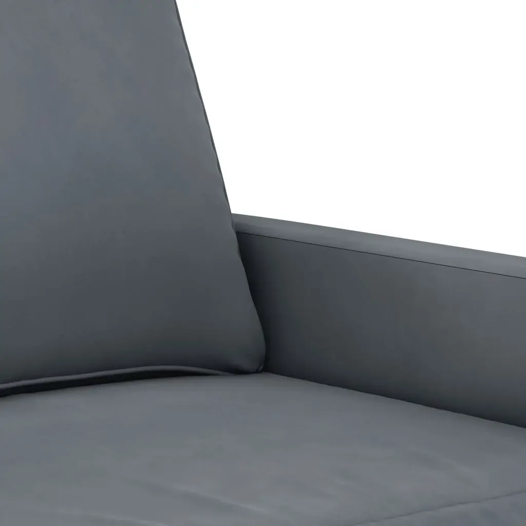 3 Piece Sofa Set with Cushions Dark Grey Velvet Price