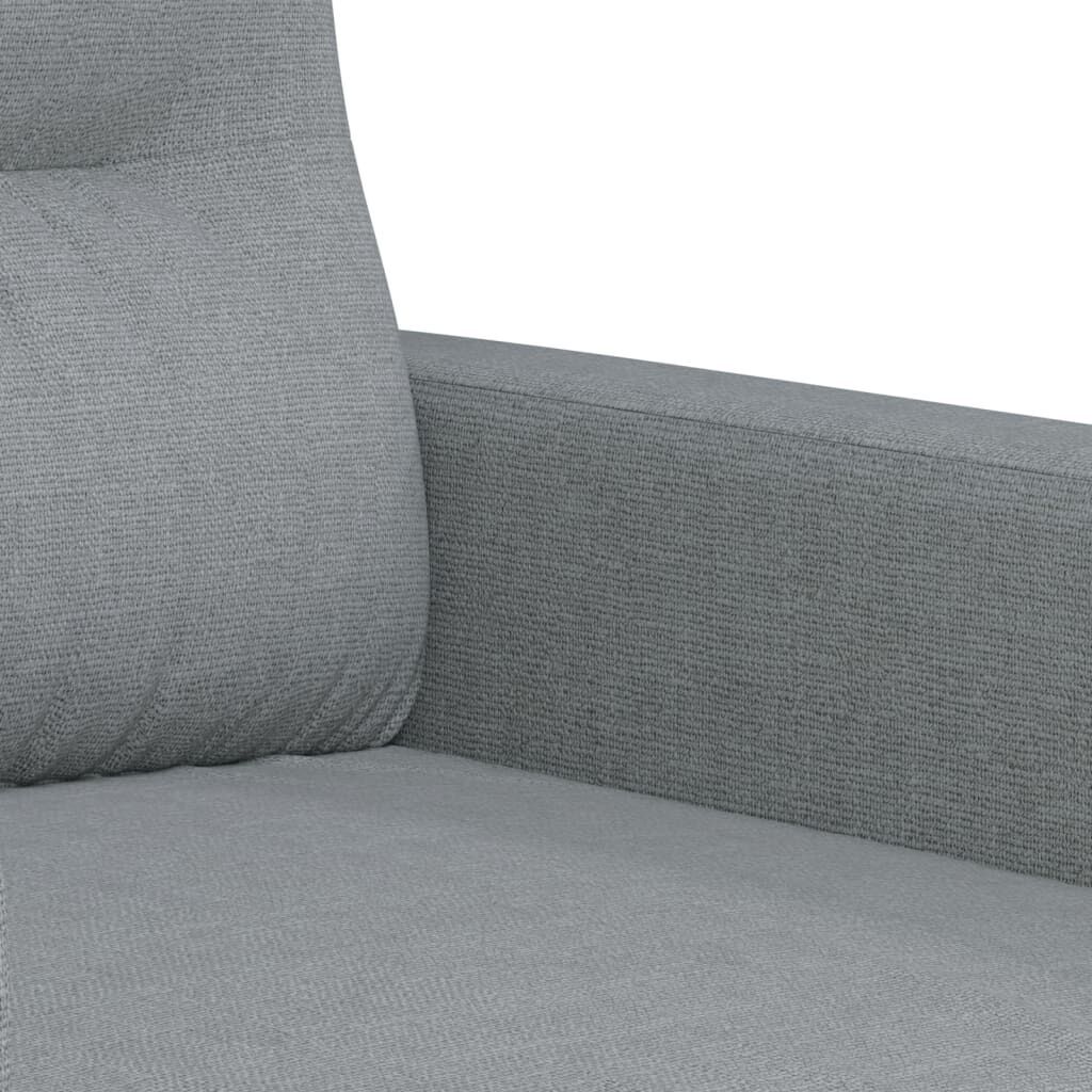 3 Piece Sofa Set with Cushions Light Grey Fabric Price