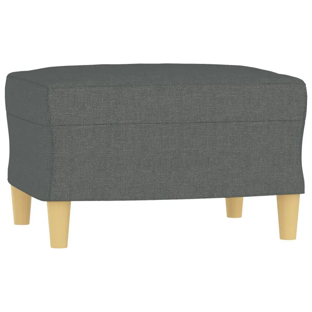 3 Piece Sofa Set with Cushions Dark Grey Fabric Price