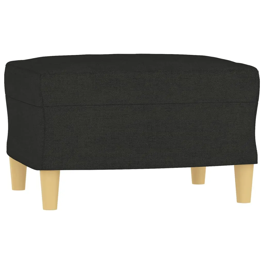 3 Piece Sofa Set with Cushions Black Fabric Price