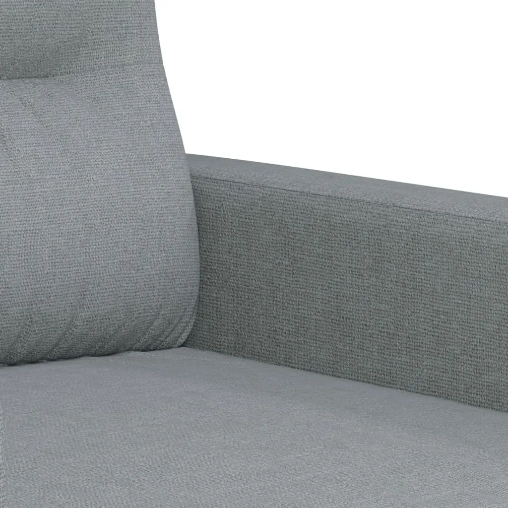 2 Piece Sofa Set with Pillows Light Grey Fabric Price