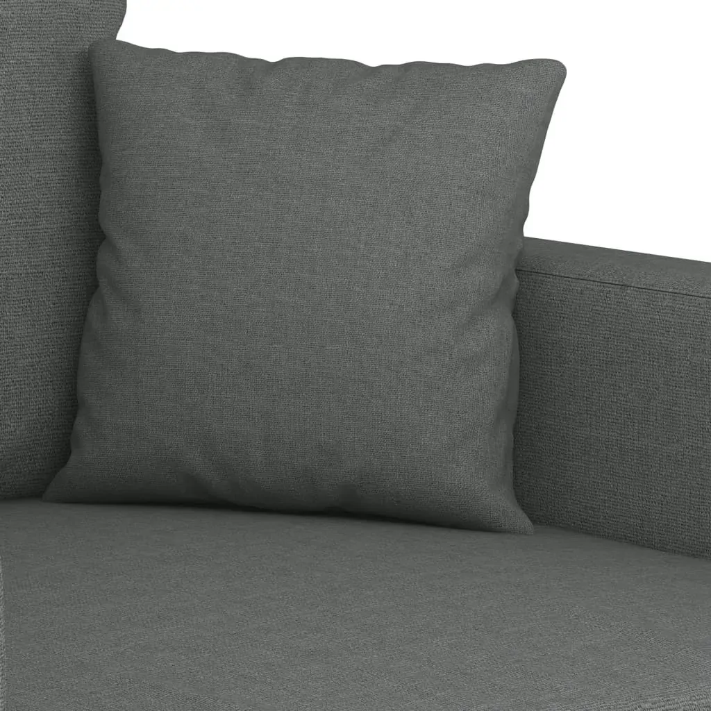 2 Piece Sofa Set with Cushions Dark Grey Fabric Price
