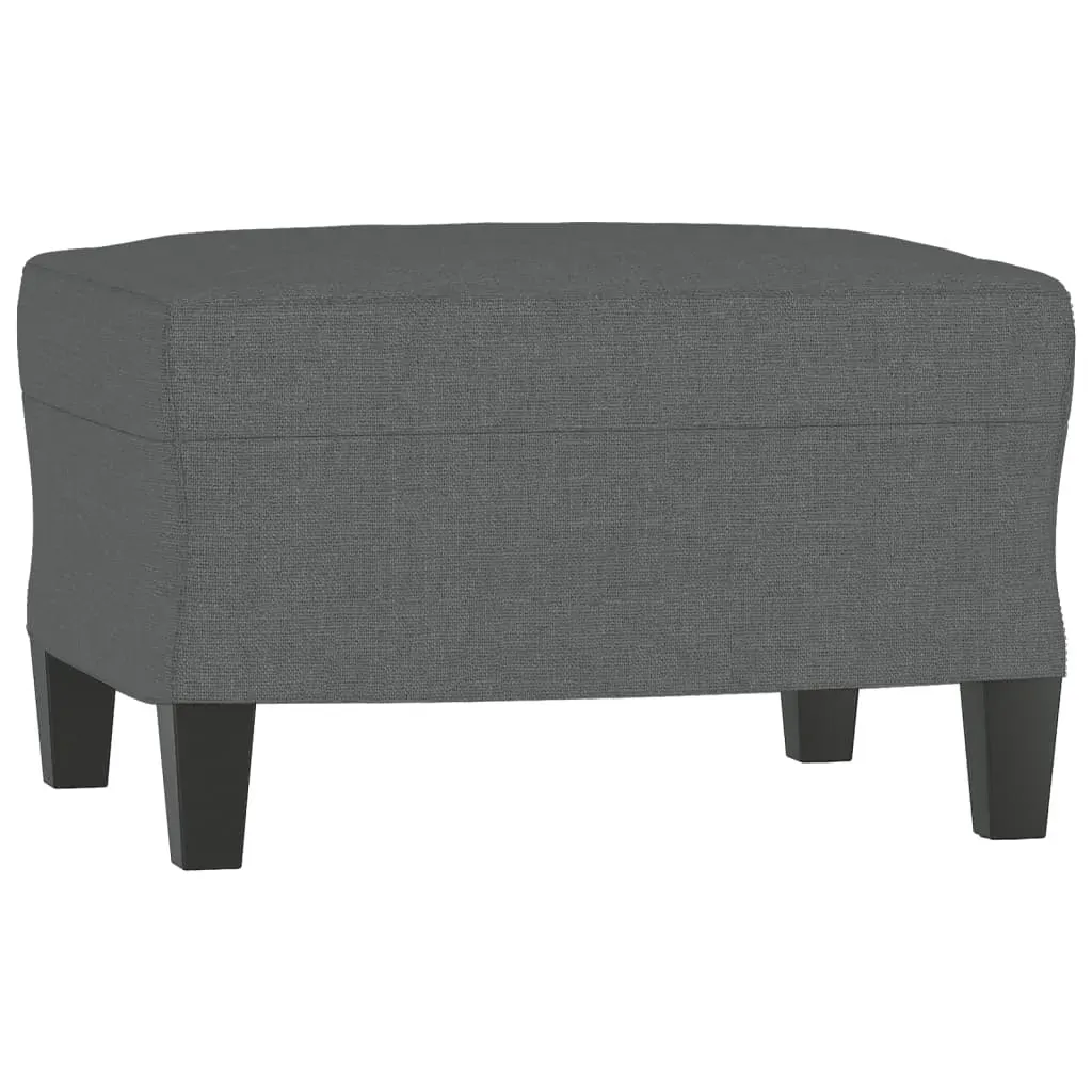 3 Piece Sofa Set with Cushions Dark Grey Fabric Price